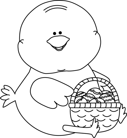 Black_and_White_Chick_with_an_Easter_Basket